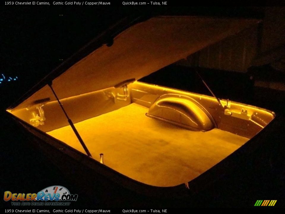 1959 Chevrolet El Camino Gothic Gold Poly / Copper/Mauve Photo #10