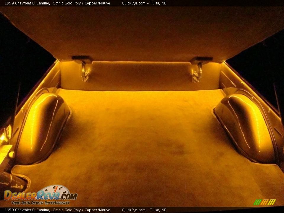 1959 Chevrolet El Camino Gothic Gold Poly / Copper/Mauve Photo #12
