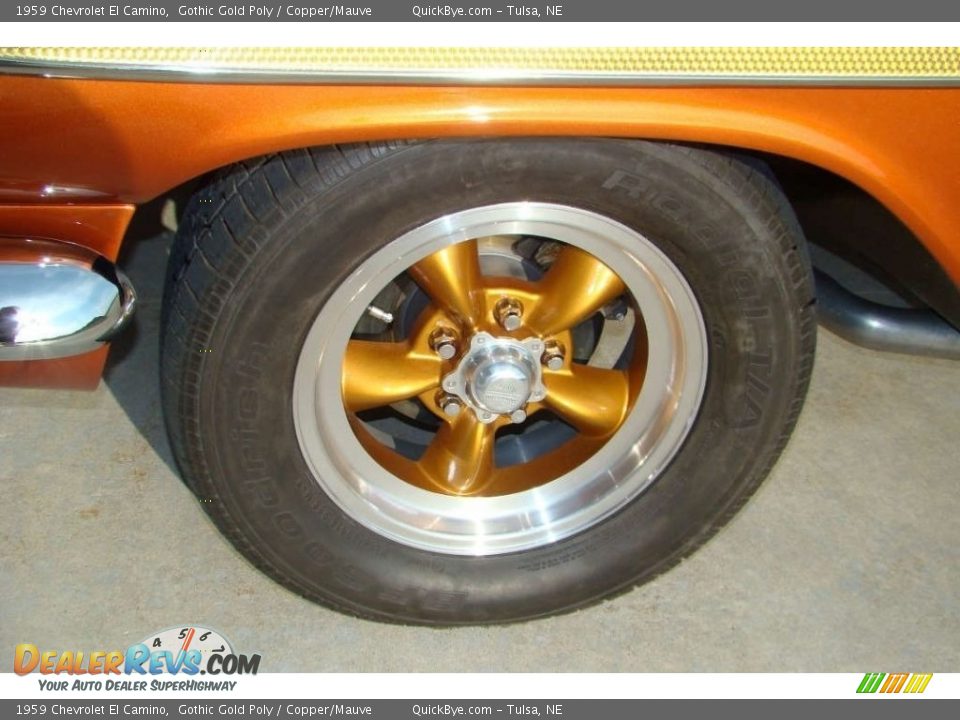 1959 Chevrolet El Camino Gothic Gold Poly / Copper/Mauve Photo #20