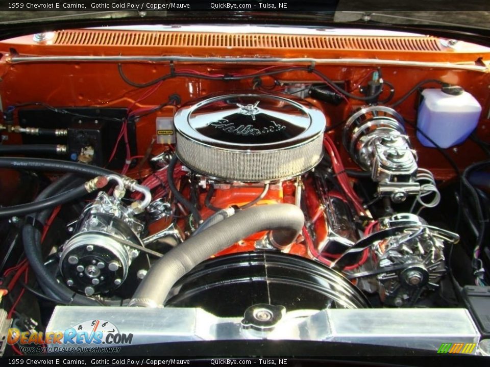 1959 Chevrolet El Camino Gothic Gold Poly / Copper/Mauve Photo #21