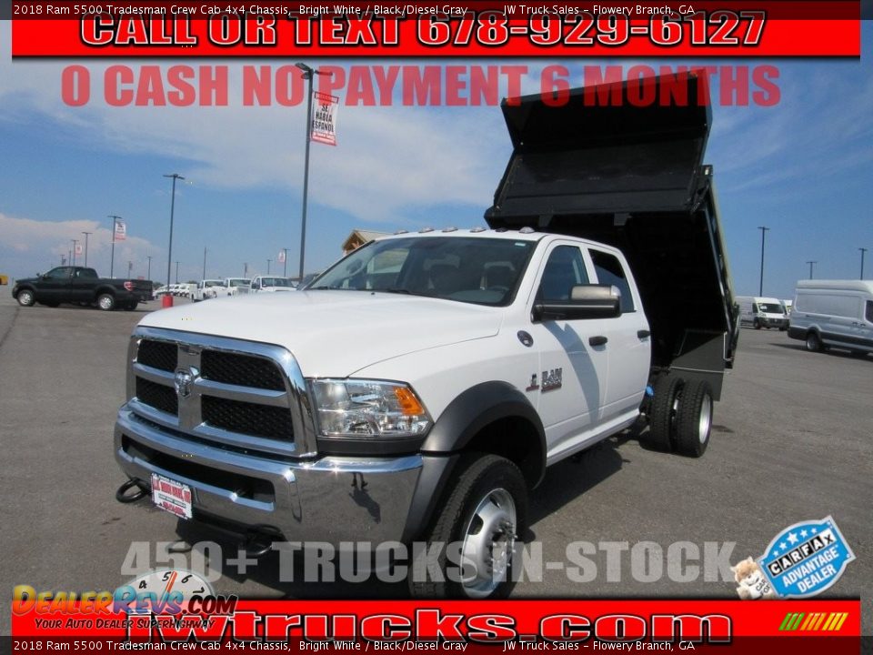 2018 Ram 5500 Tradesman Crew Cab 4x4 Chassis Bright White / Black/Diesel Gray Photo #1