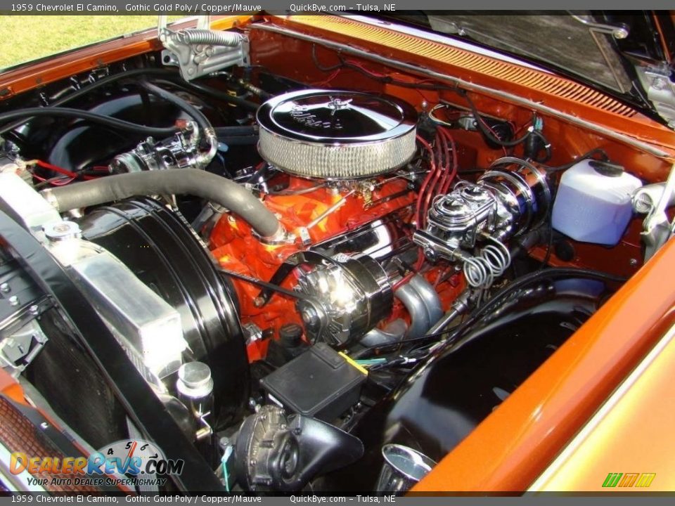 1959 Chevrolet El Camino Gothic Gold Poly / Copper/Mauve Photo #24