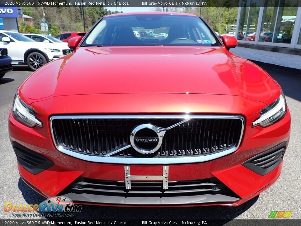 2020 Volvo S60 T6 AWD Momentum Fusion Red Metallic / Charcoal Photo #8