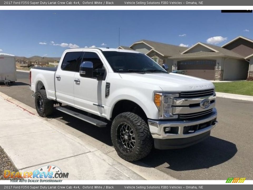 2017 Ford F350 Super Duty Lariat Crew Cab 4x4 Oxford White / Black Photo #7