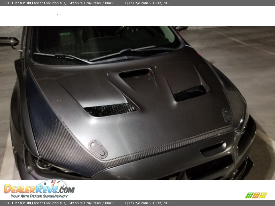 2011 Mitsubishi Lancer Evolution MR Graphite Gray Pearl / Black Photo #5