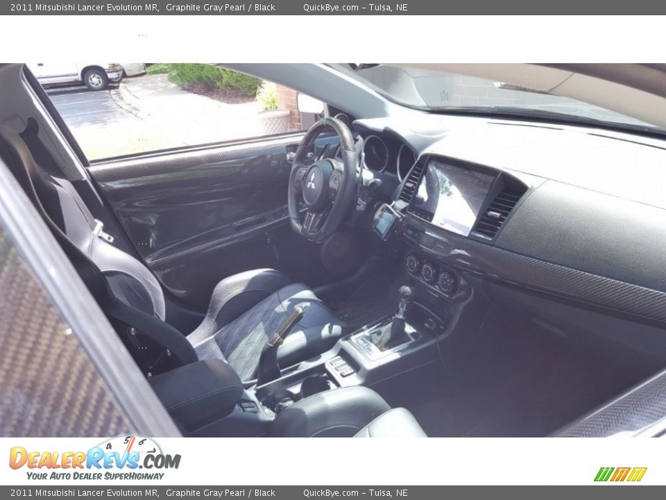 2011 Mitsubishi Lancer Evolution MR Graphite Gray Pearl / Black Photo #7