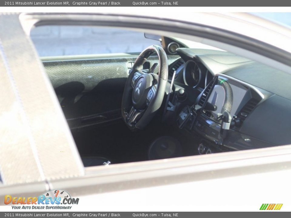 2011 Mitsubishi Lancer Evolution MR Graphite Gray Pearl / Black Photo #8