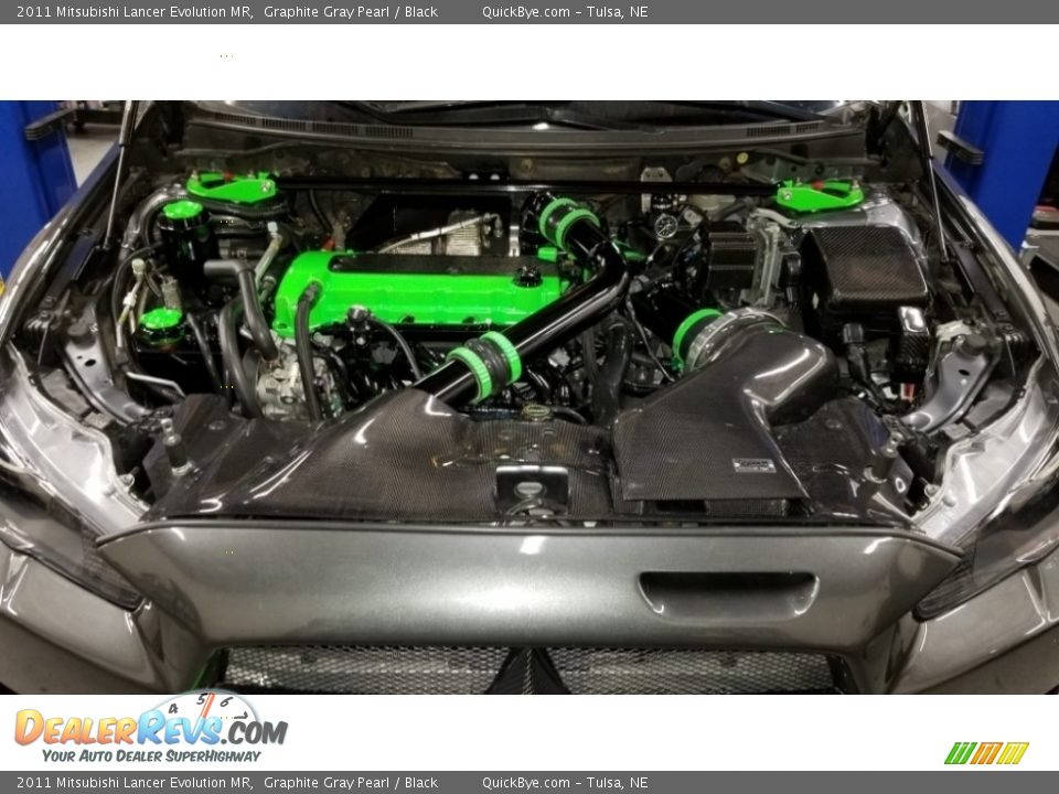 2011 Mitsubishi Lancer Evolution MR Graphite Gray Pearl / Black Photo #9
