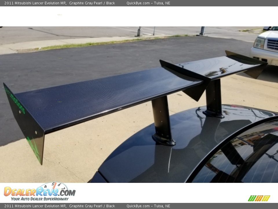 2011 Mitsubishi Lancer Evolution MR Graphite Gray Pearl / Black Photo #10