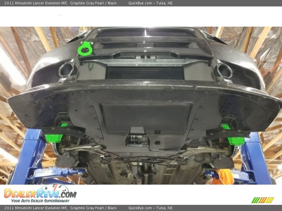 2011 Mitsubishi Lancer Evolution MR Graphite Gray Pearl / Black Photo #11