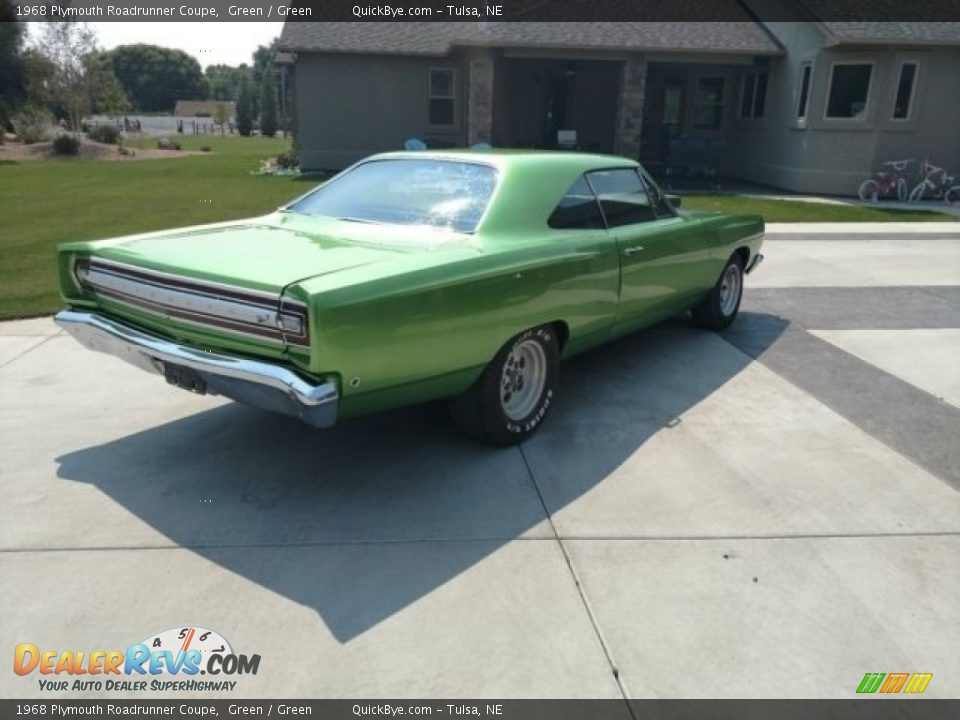 1968 Plymouth Roadrunner Coupe Green / Green Photo #4