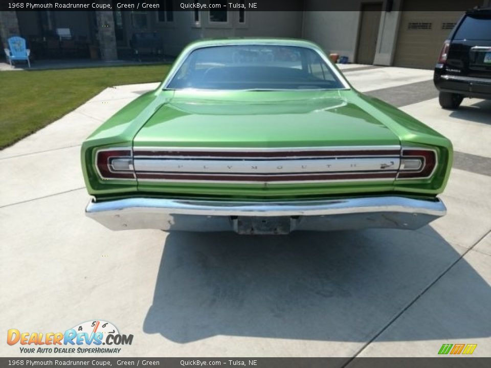 1968 Plymouth Roadrunner Coupe Green / Green Photo #5