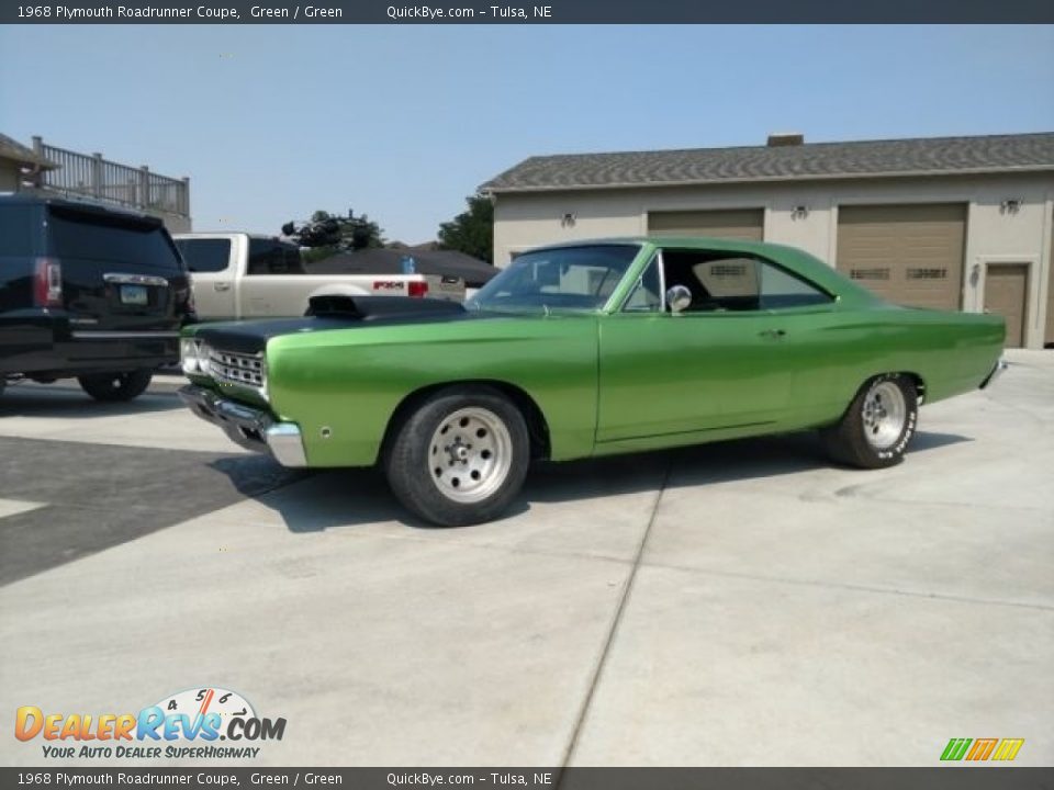 1968 Plymouth Roadrunner Coupe Green / Green Photo #7