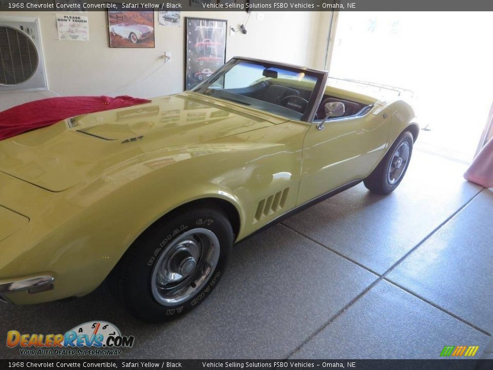 1968 Chevrolet Corvette Convertible Safari Yellow / Black Photo #7