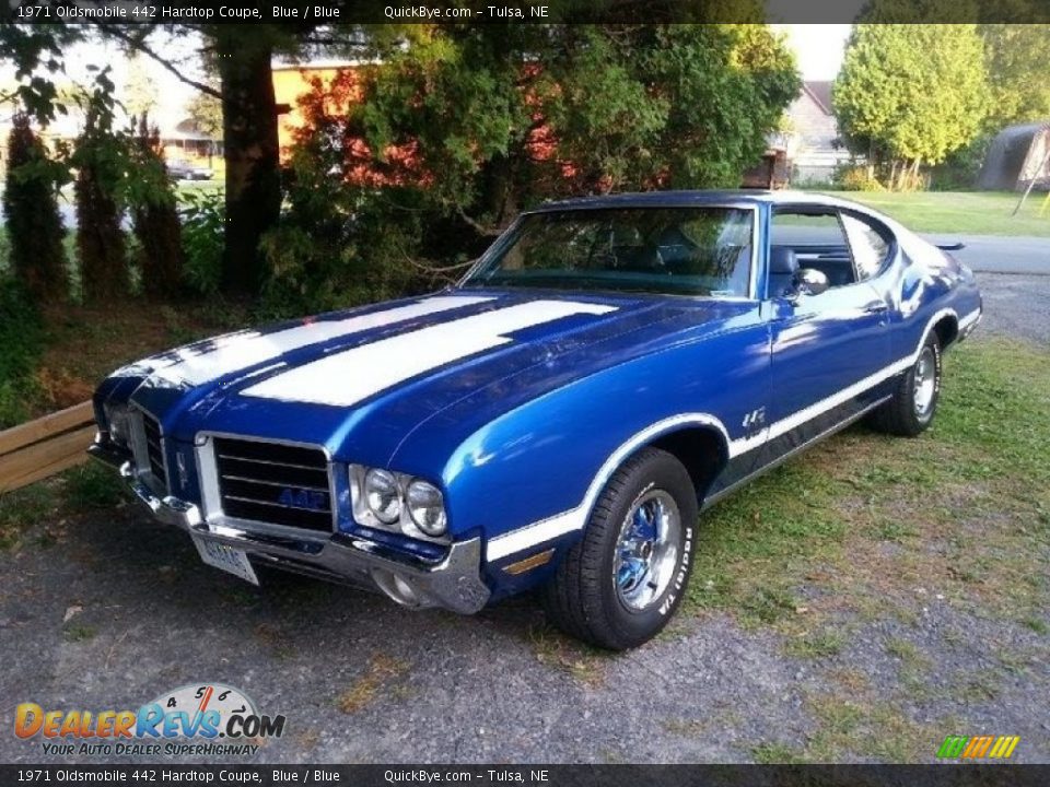 1971 Oldsmobile 442 Hardtop Coupe Blue / Blue Photo #2