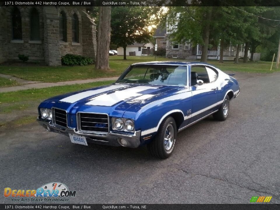 1971 Oldsmobile 442 Hardtop Coupe Blue / Blue Photo #4