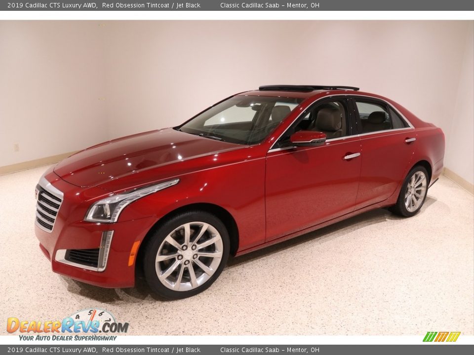2019 Cadillac CTS Luxury AWD Red Obsession Tintcoat / Jet Black Photo #3