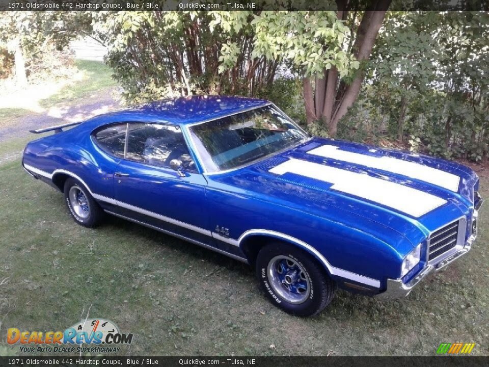 1971 Oldsmobile 442 Hardtop Coupe Blue / Blue Photo #9