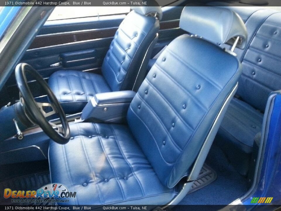 1971 Oldsmobile 442 Hardtop Coupe Blue / Blue Photo #14