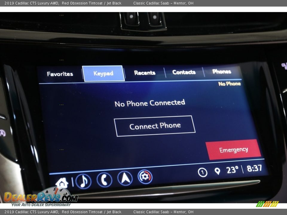 2019 Cadillac CTS Luxury AWD Red Obsession Tintcoat / Jet Black Photo #12