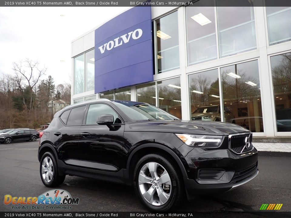 2019 Volvo XC40 T5 Momentum AWD Black Stone / Oxide Red Photo #1