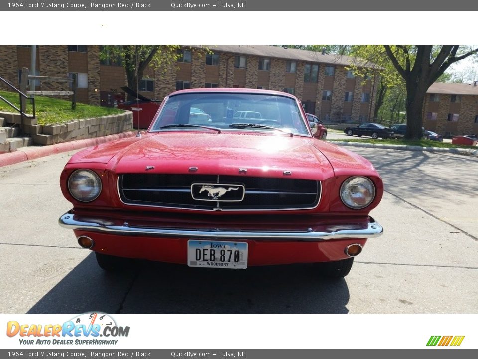 1964 Ford Mustang Coupe Rangoon Red / Black Photo #2