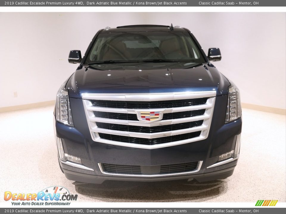 2019 Cadillac Escalade Premium Luxury 4WD Dark Adriatic Blue Metallic / Kona Brown/Jet Black Accents Photo #2