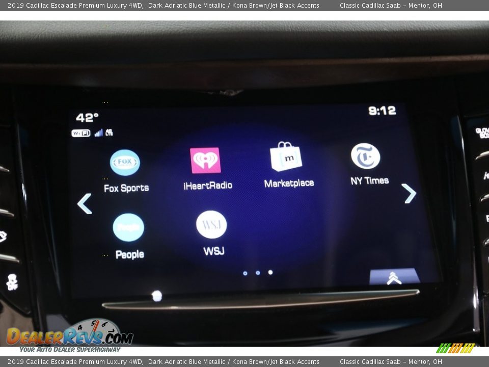 2019 Cadillac Escalade Premium Luxury 4WD Dark Adriatic Blue Metallic / Kona Brown/Jet Black Accents Photo #12