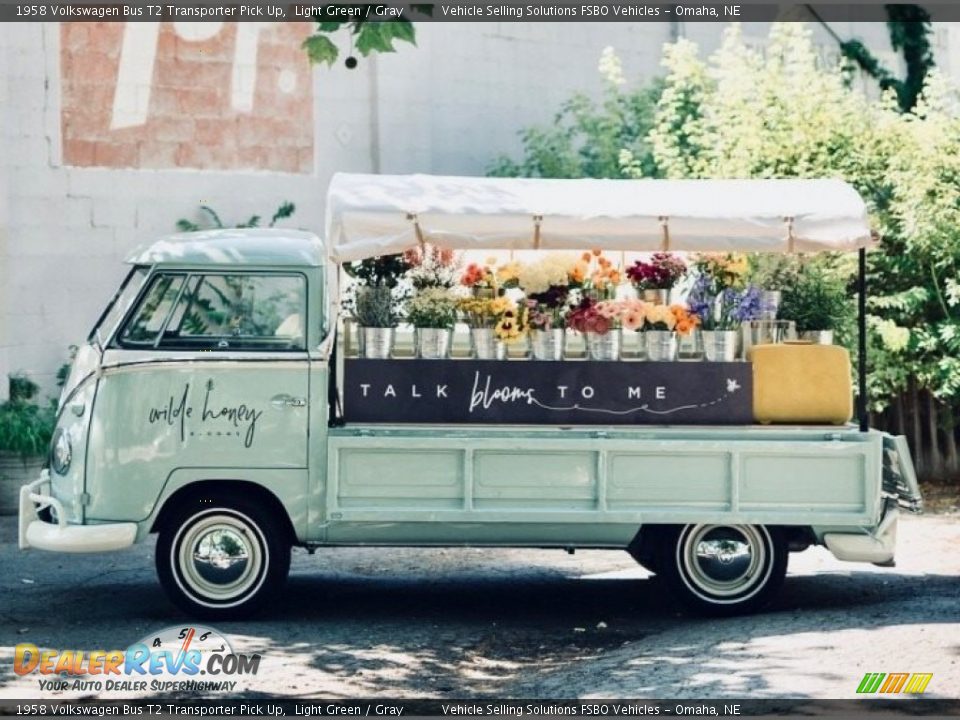 Light Green 1958 Volkswagen Bus T2 Transporter Pick Up Photo #1