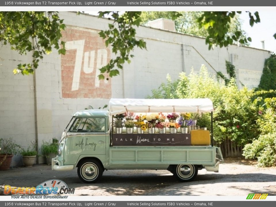 Light Green 1958 Volkswagen Bus T2 Transporter Pick Up Photo #14