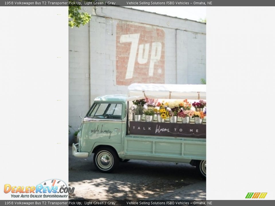 1958 Volkswagen Bus T2 Transporter Pick Up Light Green / Gray Photo #15