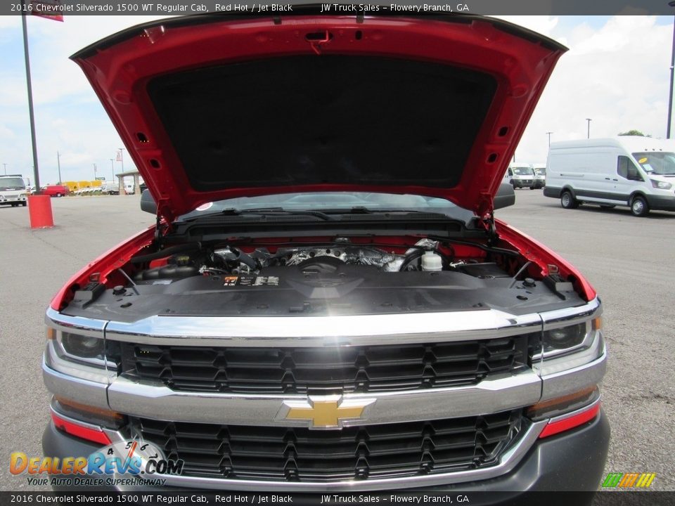 2016 Chevrolet Silverado 1500 WT Regular Cab Red Hot / Jet Black Photo #34