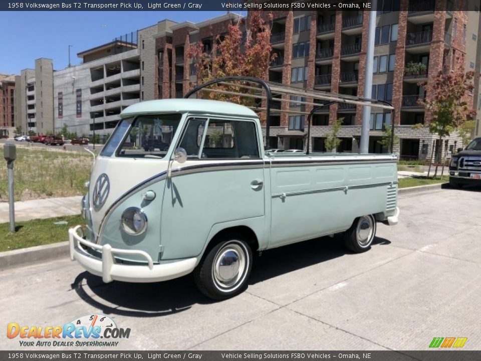 Front 3/4 View of 1958 Volkswagen Bus T2 Transporter Pick Up Photo #21