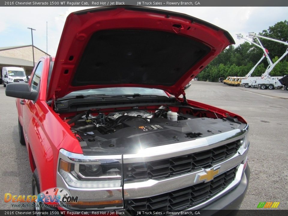 2016 Chevrolet Silverado 1500 WT Regular Cab Red Hot / Jet Black Photo #35