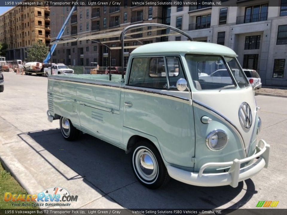 Light Green 1958 Volkswagen Bus T2 Transporter Pick Up Photo #22