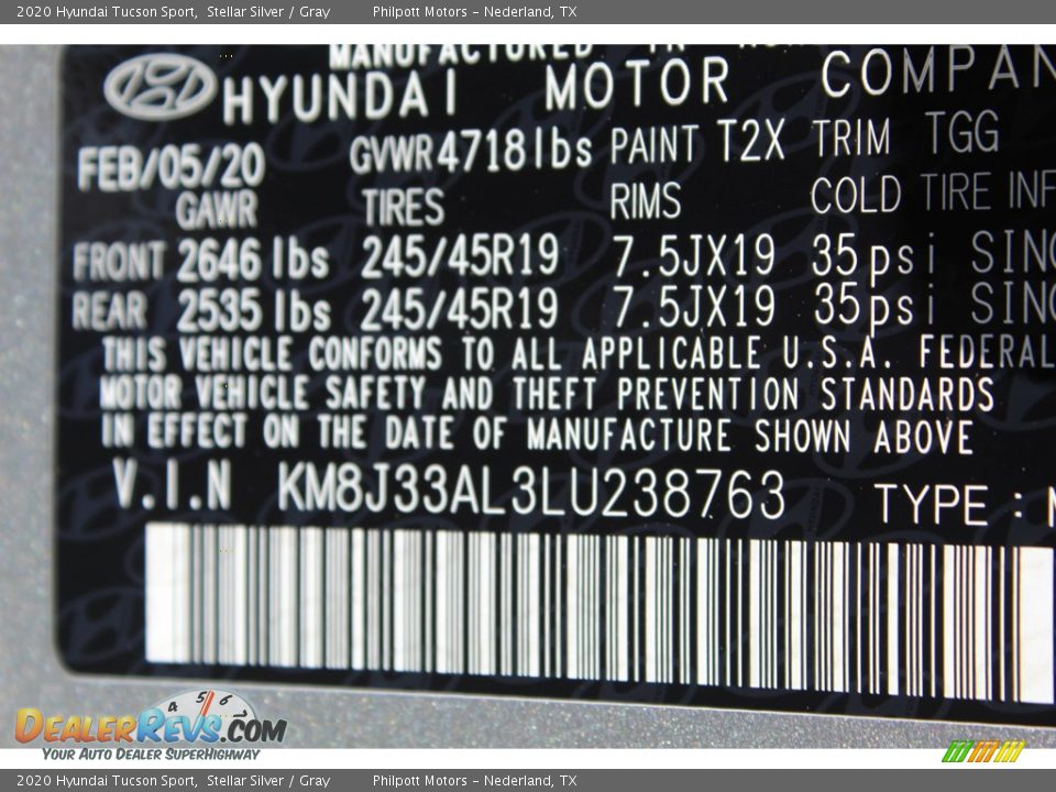 2020 Hyundai Tucson Sport Stellar Silver / Gray Photo #25