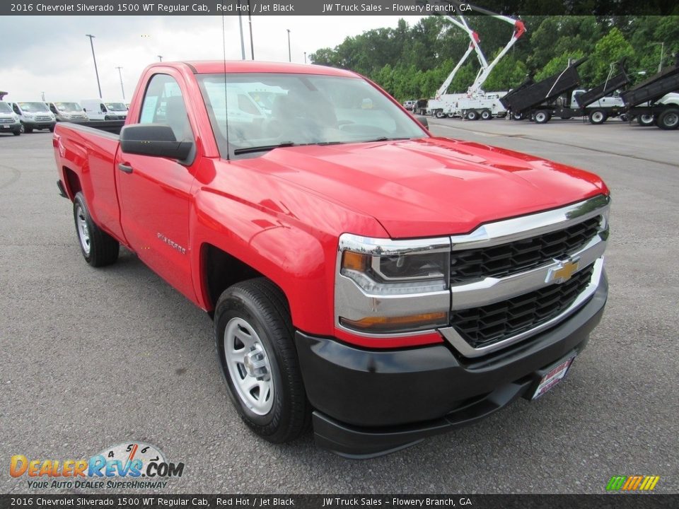 2016 Chevrolet Silverado 1500 WT Regular Cab Red Hot / Jet Black Photo #8