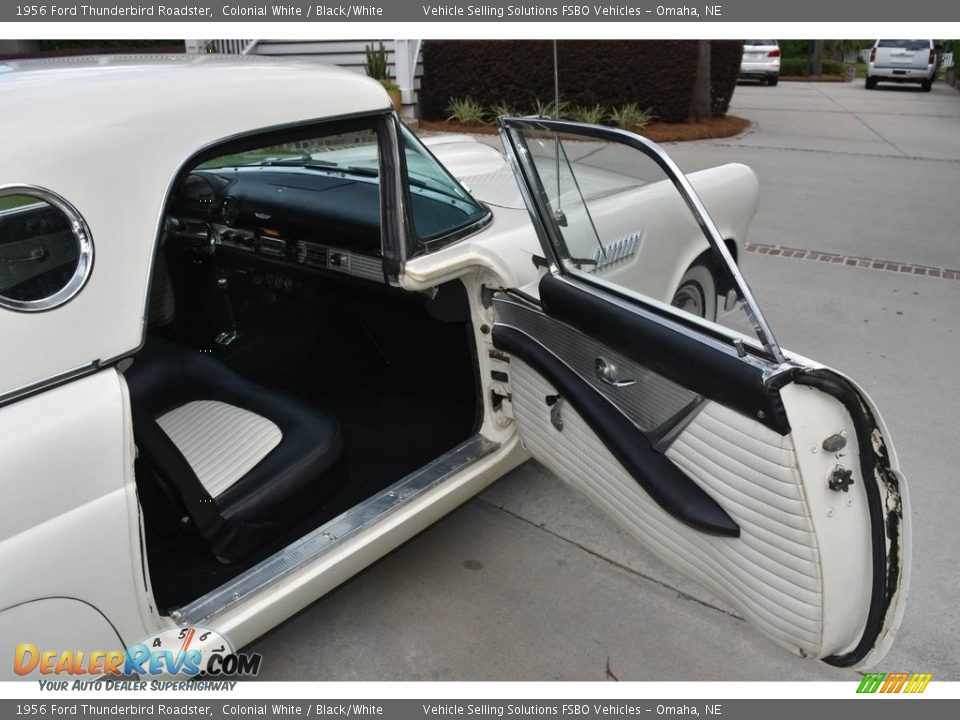 1956 Ford Thunderbird Roadster Colonial White / Black/White Photo #6