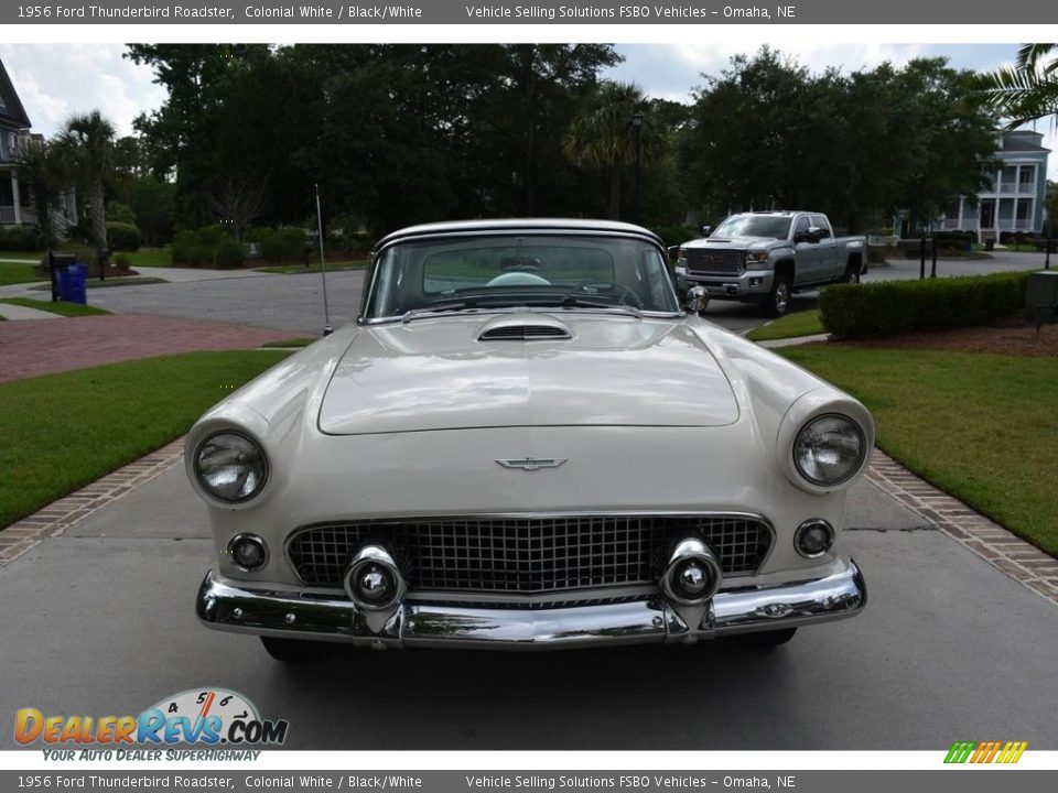 1956 Ford Thunderbird Roadster Colonial White / Black/White Photo #9