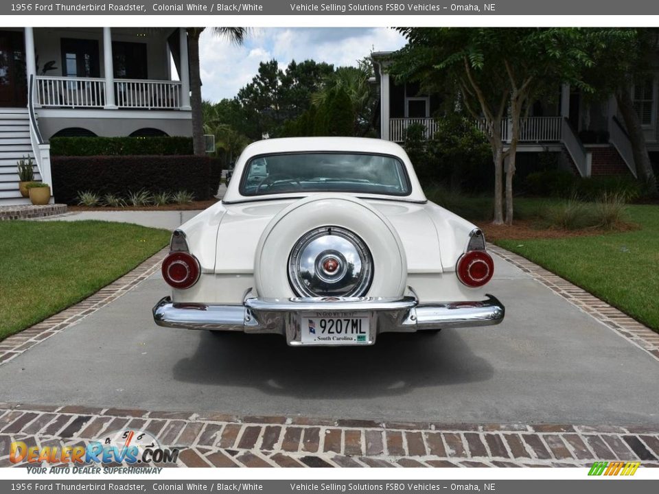 1956 Ford Thunderbird Roadster Colonial White / Black/White Photo #10