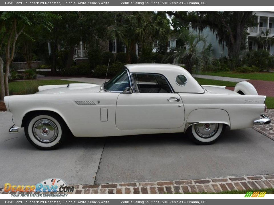 1956 Ford Thunderbird Roadster Colonial White / Black/White Photo #13