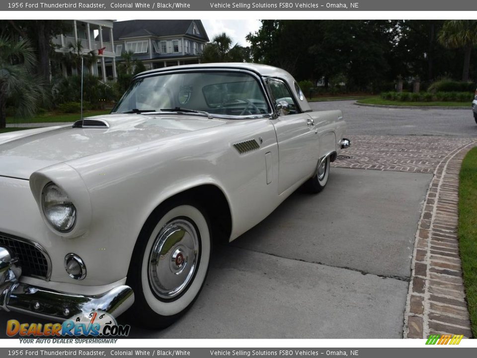 1956 Ford Thunderbird Roadster Colonial White / Black/White Photo #14