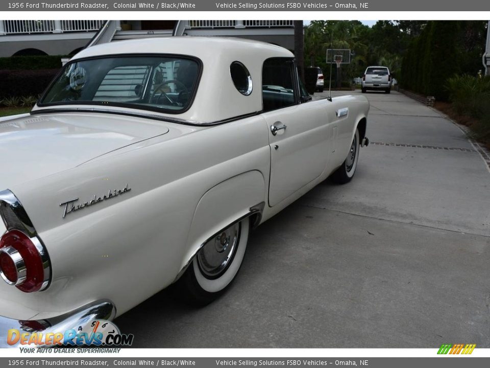 1956 Ford Thunderbird Roadster Colonial White / Black/White Photo #15