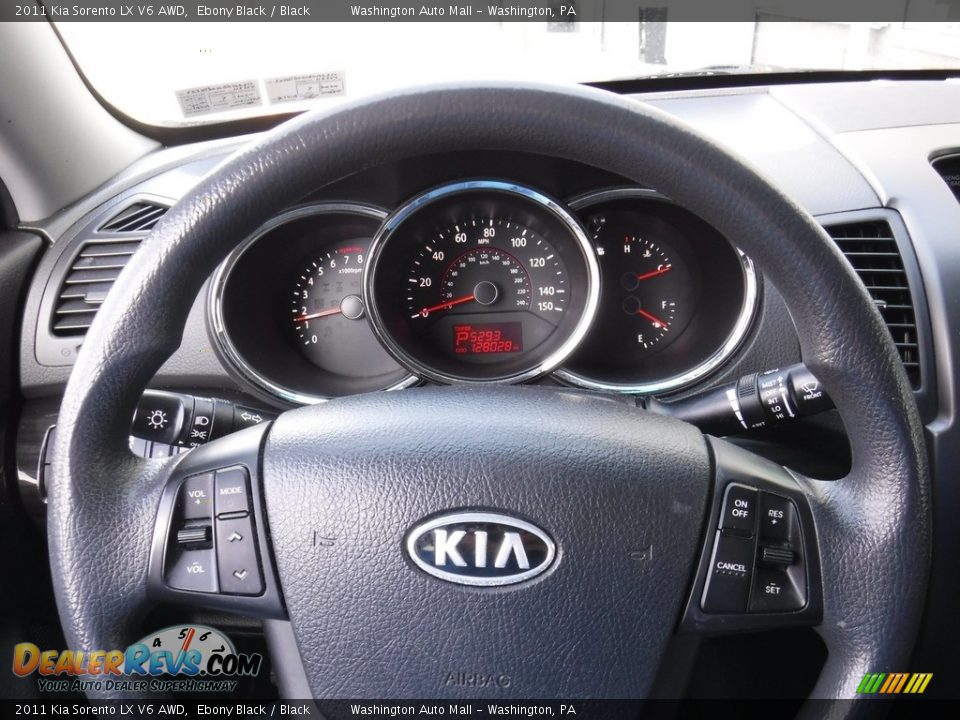 2011 Kia Sorento LX V6 AWD Ebony Black / Black Photo #5