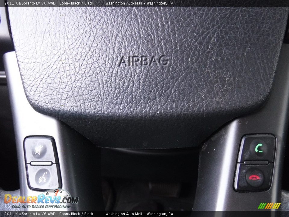 2011 Kia Sorento LX V6 AWD Ebony Black / Black Photo #6