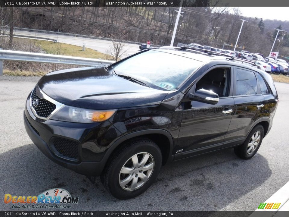 2011 Kia Sorento LX V6 AWD Ebony Black / Black Photo #11