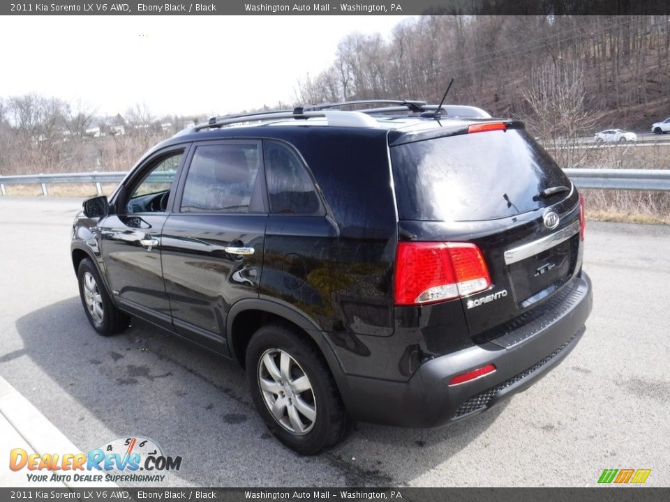 2011 Kia Sorento LX V6 AWD Ebony Black / Black Photo #12