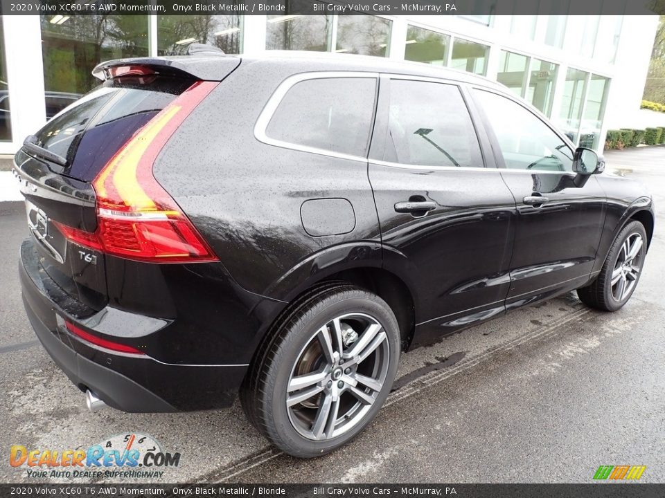 2020 Volvo XC60 T6 AWD Momentum Onyx Black Metallic / Blonde Photo #2