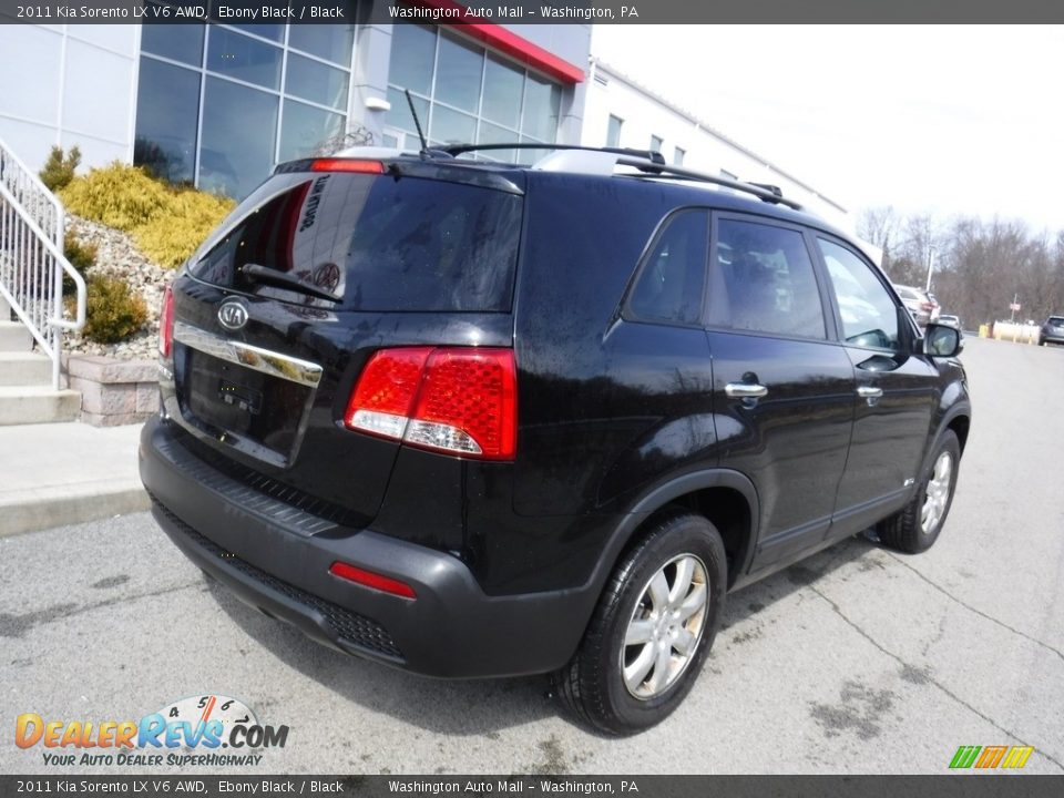 2011 Kia Sorento LX V6 AWD Ebony Black / Black Photo #14