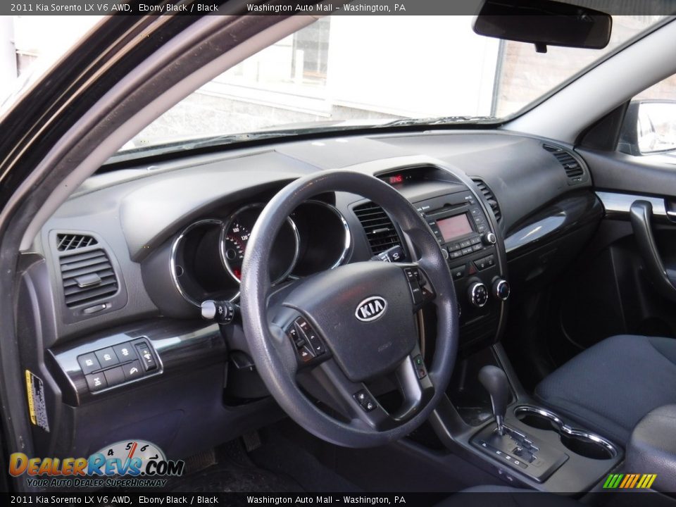 2011 Kia Sorento LX V6 AWD Ebony Black / Black Photo #15